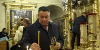 Полномочный представитель Президента РФ в СЗФО И.М. Руденя побывал в Печорах - Псково-Печерский Монастырь
